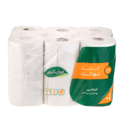 دستمال توالت ۴ لایه فول تایم بسته ۱۲ عددی