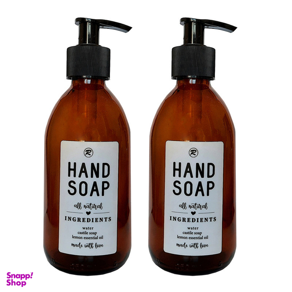 مخزن مایع دستشویی مدل DOUBLE HAND SOAP مجموعه دو عددی