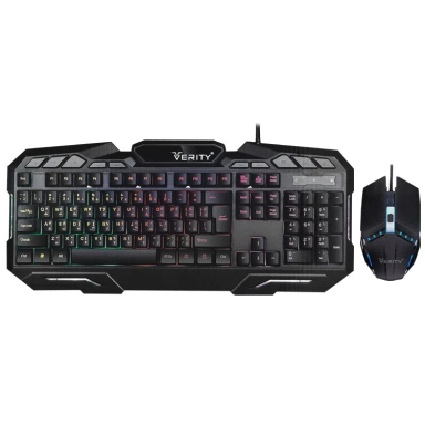 کیبورد و ماوس باسیم مخصوص بازی وریتی مدل V-KB6126GCW
