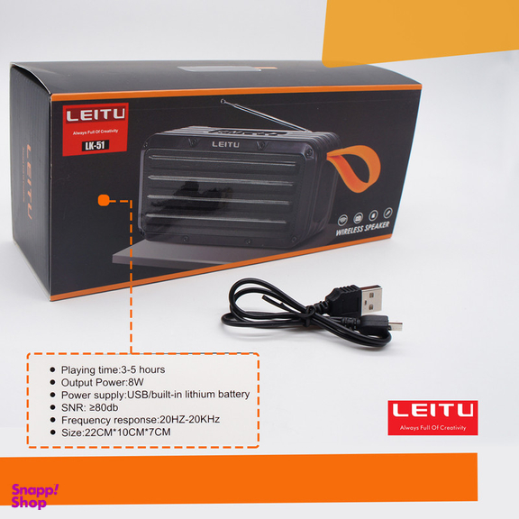 اسپیکر بی سیم بلوتوثی قابل حمل لیتو مدل LK-51