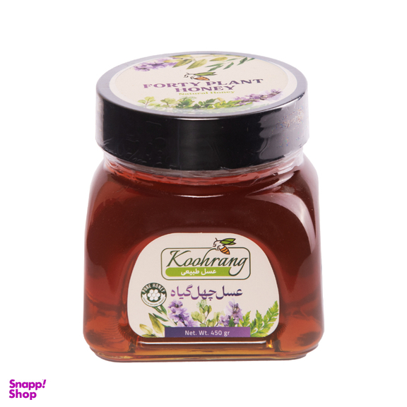 عسل طبیعی چهل گیاه و گون رویال کندو کوهرنگ وزن 450 گرم بسته 2 عددی