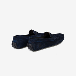 کفش کالج مردانه چرم مشهد مدل J6195 رنگ سرمه ای