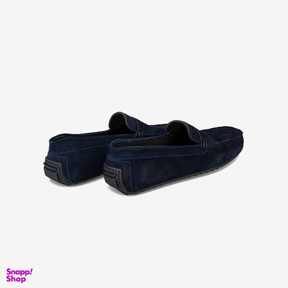 کفش کالج مردانه چرم مشهد مدل J6195 رنگ سرمه ای