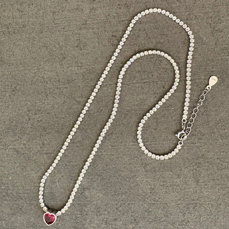 گردنبند نقره زنانه گیرا مدل Diamond G1007