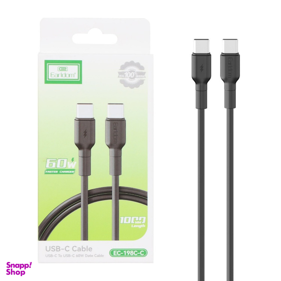 کابل شارژر Type-C به Type-C ارلدام مدل EC198C طول 1 متر