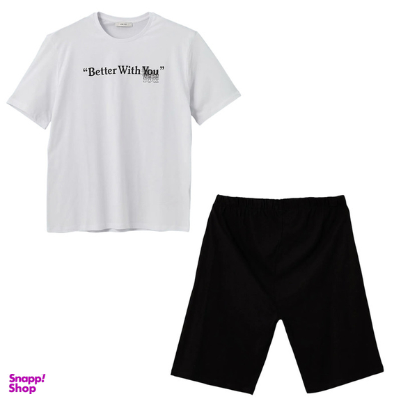 ست تیشرت آستین کوتاه و شلوارک راحتی مردانه ال سی وایکیکی مدل FULL-Pamuk