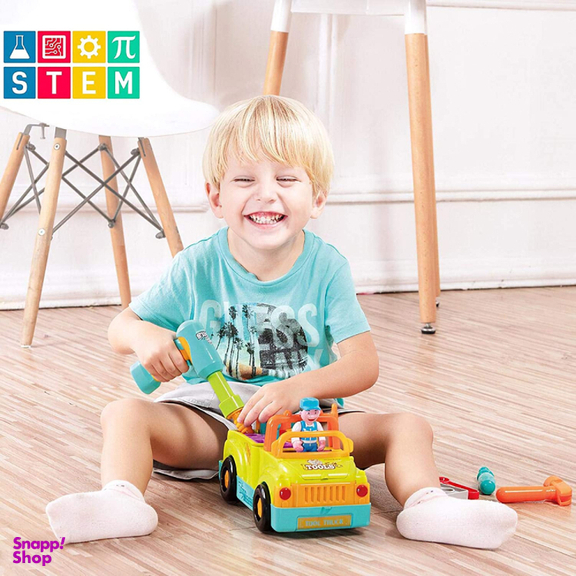 ماشین ابزار موزیکال و چراغدار هولی تویز مدل 6109 Little Mechanic Tool Truck with Light and Music