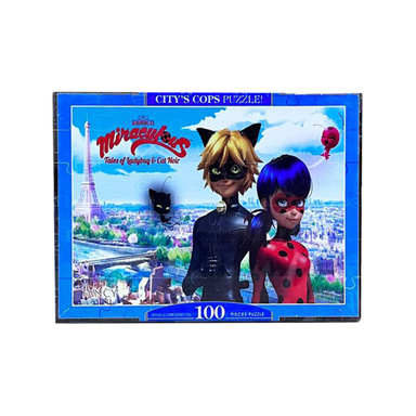 پازل 100 قطعه فنسی طرح دختر کفشدوزکی