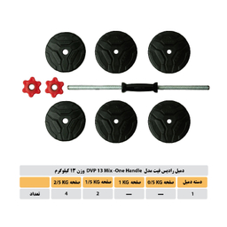 دمبل رادیس فیت مدل OV13-M1 One Handle وزن 13 کیلوگرم