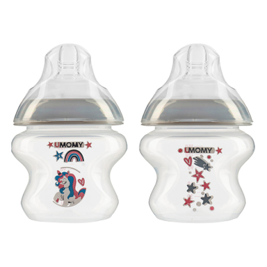 شیشه شیر یومامی مدل Anti Colic گنجایش 150 میلی لیتر بسته 2 عددی