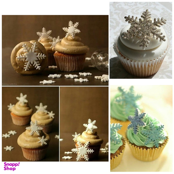 کاتر فشاری شیرینی پزی پلاستیکی به گز مدل برف مجموعه 3 عددی