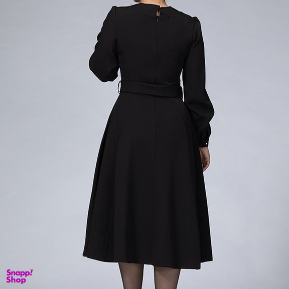 پیراهن زنانه برنس مدل بانل رنگ مشکی