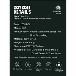 کوله پشتی زوی زویی مدل Deep sea blue کد B72