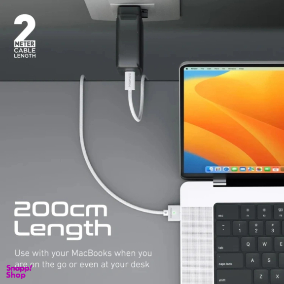 کابل شارژ مک بوک پرومیت مدل MAGCORD-140PD طول 2 متر