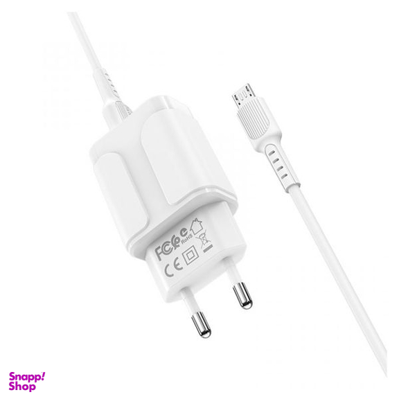 شارژر دیواری بروفون مدل BA37A به همراه کابل تبدیل MicroUSB