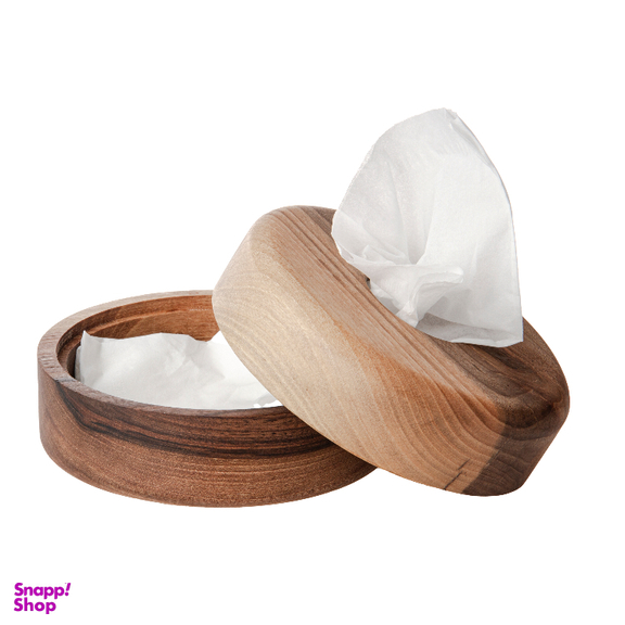 جا دستمال کاغذی چوب گردو مدل تالو کد 0130