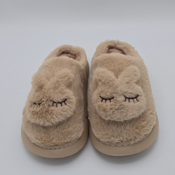 دمپایی حوله ای مدل خرگوشی کد 677765 رنگ نسکافه ای