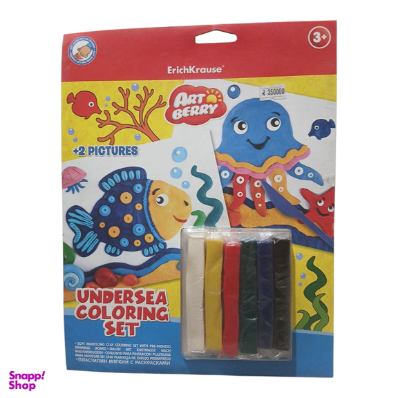 خمیر بازی 6 رنگ مدل نقاشی طرح دریایی