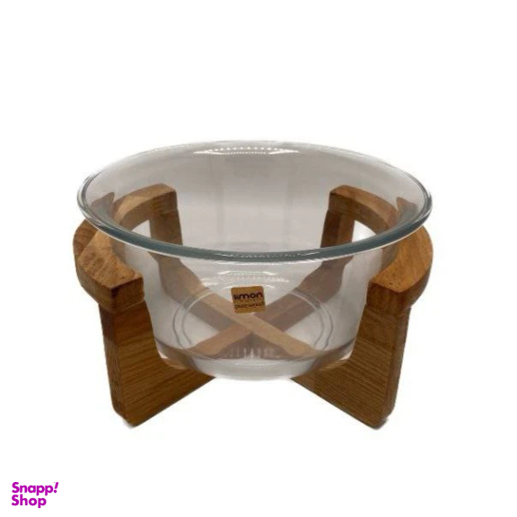 کاسه سرو لیمون با پایه نگهدارنده چوبی مدل 2 لیتر کد 225559