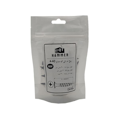 پیچ ام دی اف هامر مدل 4x40mm بسته 40 عددی