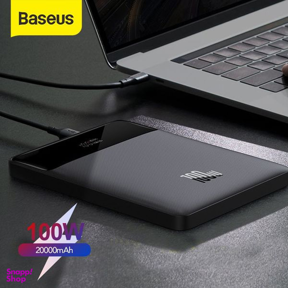 پاوربانک باسئوس مدل BALDE HIGH POWER DIGITAL DISPALY PPBL000201 100W ظرفیت 20000 میلی آمپر ساعت