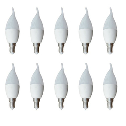 لامپ ال ای دی 7 وات مدل شمعی پایه E14 بسته 10 عددی