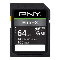 کارت حافظه پی ان وای مدل SDXC 64GB 100MB/S 4K ULTRA HD ظرفیت 64 گیگابایات