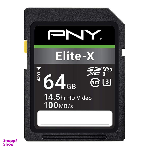 کارت حافظه پی ان وای مدل SDXC 64GB 100MB/S 4K ULTRA HD ظرفیت 64 گیگابایات