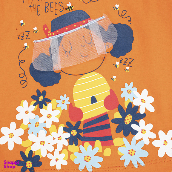 ست تاپ و شلوارک دخترانه فیورلا مدل کندوی عسل کد 35017