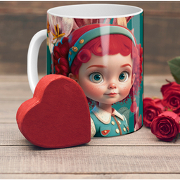 ماگ لاژید مدل به ماگ فاطمه دست نزن به همراه زیرلیوانی