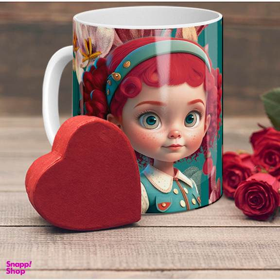 ماگ لاژید مدل به ماگ فاطمه دست نزن به همراه زیرلیوانی