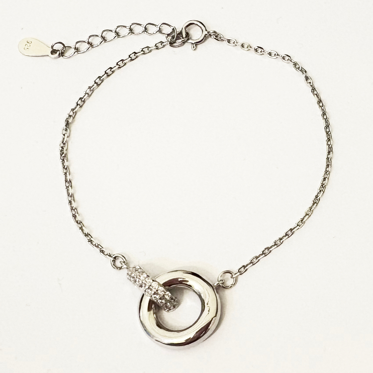 دستبند نقره زنانه گیرا مدل Round کد G0607