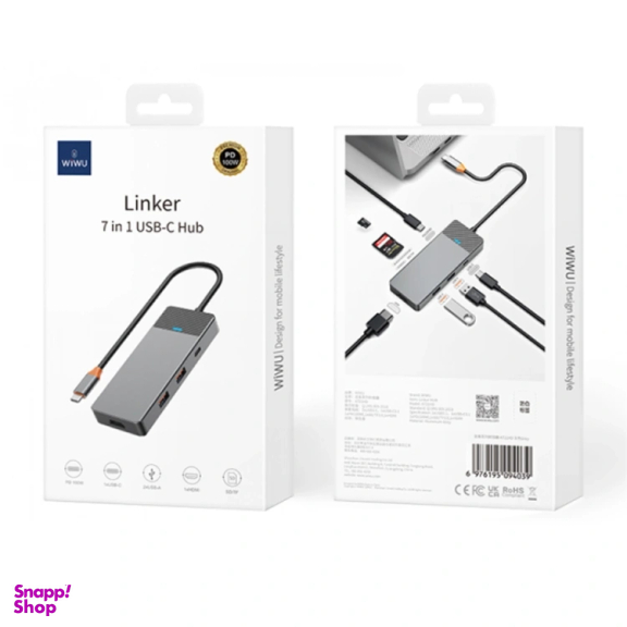 USB هاب Type-C ویوو مدل WiWU A721HD USB-C HUB