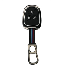 کاور سوئیچ خودرو کالانیکس مدل COV-DENAFEL-10392 طرح فلزی به همراه جاسوئیچی مناسب دنا