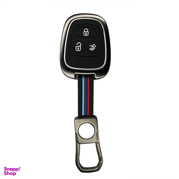 کاور سوئیچ خودرو کالانیکس مدل COV-DENAFEL-10392 طرح فلزی به همراه جاسوئیچی مناسب دنا