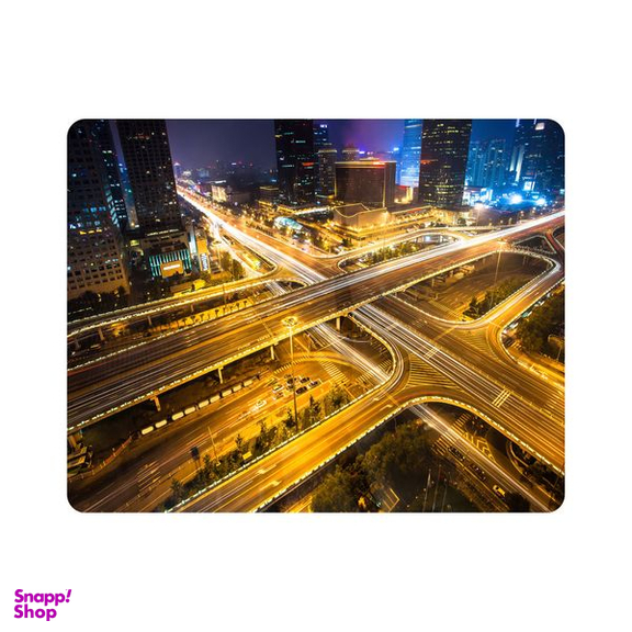 ماوس پد اطلس آبی طرح خیابان و اتوبان و ساختمان مدل T6938