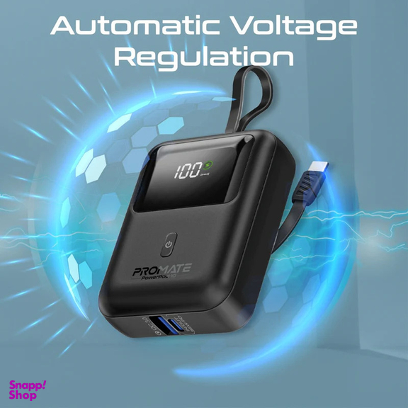 پاوربانک پرومیت مدل POWERPOD-10.BLK ظرفیت ۱۰۰۰۰ میلی آمپر ساعت