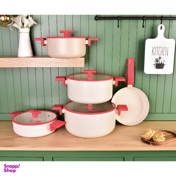 سرویس قابلمه و تابه گرانیتی 9 پارچه پرارین مدل Estima کد 4323