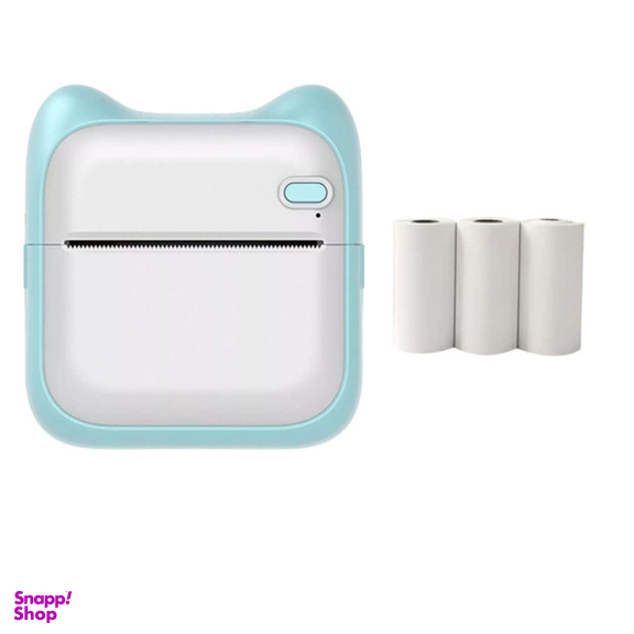 پرینتر لیبل زن ناب سل مدل پرتابل شارژی کد BL-NAAB001111 به همراه سه عدد رول کاغذی