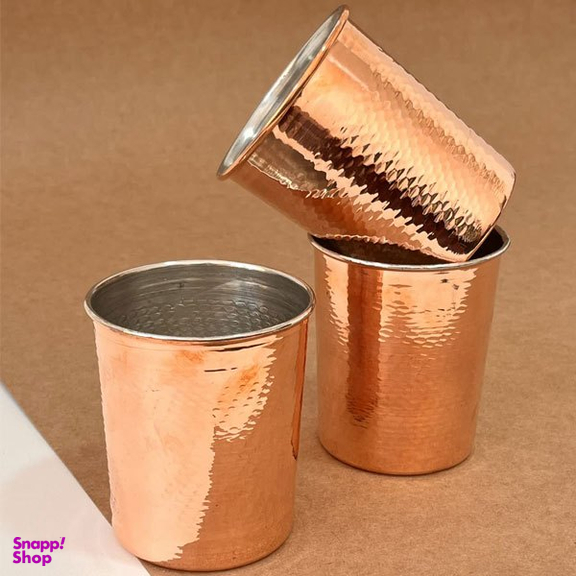 لیوان مسی مدل راسته چکشی بدون دسته کد ZH342