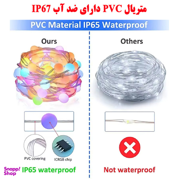 ریسه ال ای دی هوشمند مدل رنگارنگ طول 10 متر