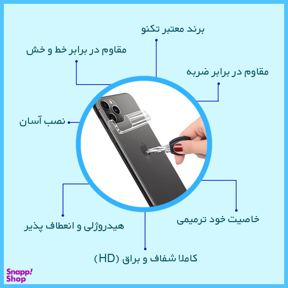 محافظ پشت گوشی شفاف تکنو مدل HyGEL مناسب گوشی موبایل اپل iPhone 13