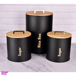 سرویس آشپزخانه 4 پارچه یونیک مدل درب چوبی دسته T کد 803