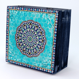جعبه چوبی مدل سنتی طرح کاشی کد 19