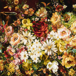 تابلو فرش دستباف سی پرشیا مدل گل در سبد حصیری کد 903656