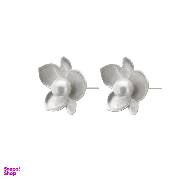 گوشواره نقره زنانه مدل نیلوفر مروارید کد 332