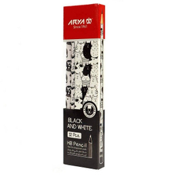 مداد مشکی آریا مدل باوفا به همراه تراش مجموعه 16 عددی