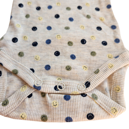 بادی نوزادی نیم ایت طرح شکلک های خندان کد 10259 رنگ کرم