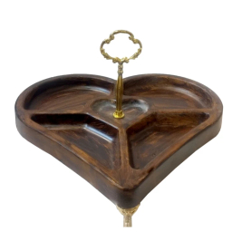 اردوخوری مدل قلب سنگ مصنوعی طرح چوب کد 005