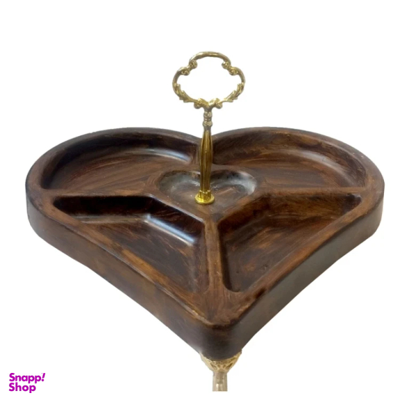 اردوخوری مدل قلب سنگ مصنوعی طرح چوب کد 005